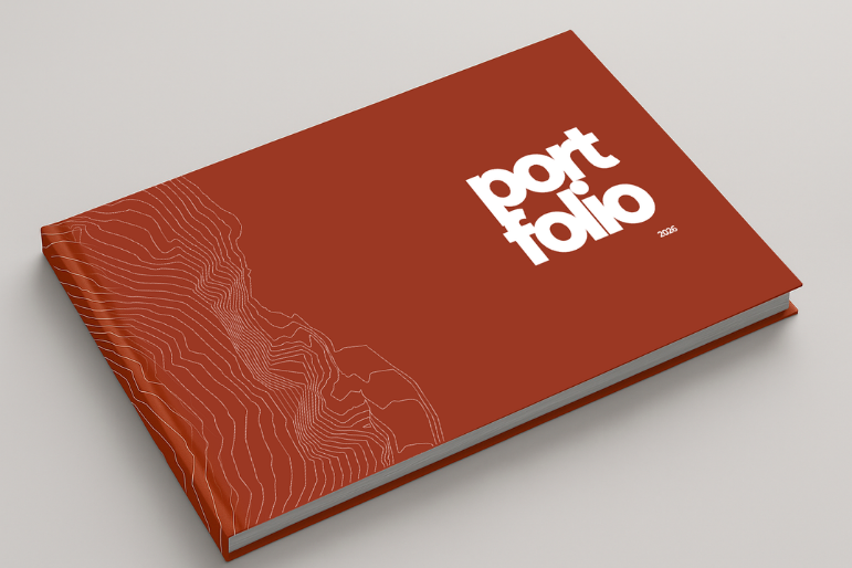 Mockup del Portafolio Topo de AC Arquitectos en terracota