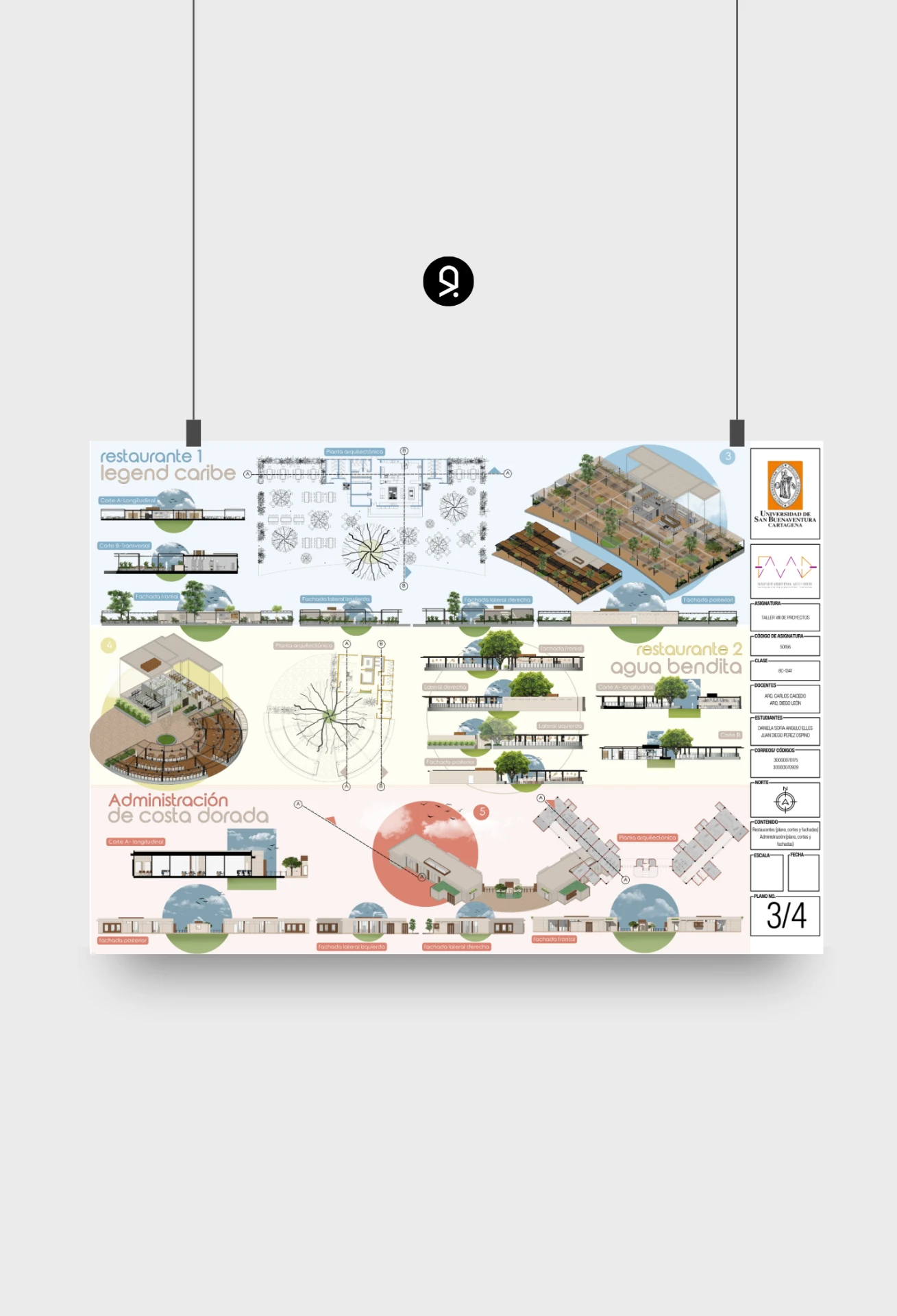 Plancha 1 del diseño Complejo Deportivo