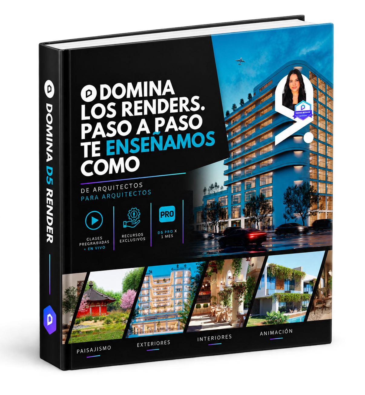 Mockup oficial del curso Domina D5 Render de AC Arquitectos